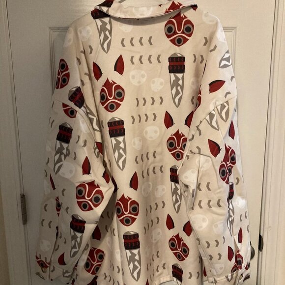 NEW! Studio Ghibli Princess Mononoke San's Mask Polar Fleece Jacket (Exclusive) - Picture 4 of 5